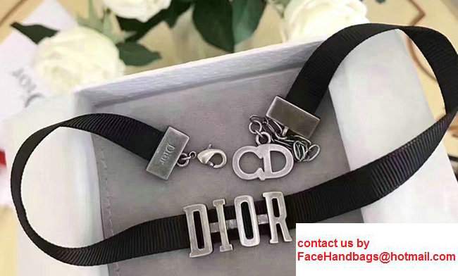 Dior DIOR Choker Necklace Sliver 2017 - Click Image to Close
