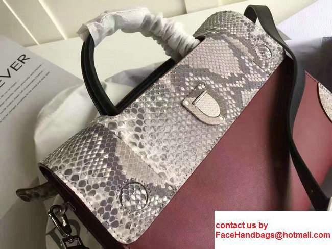 Dior Python Diorever Large Flap Tote Bag Date Red/Black 2017