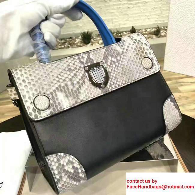Dior Python Diorever Mini Flap Tote Bag Black 2017