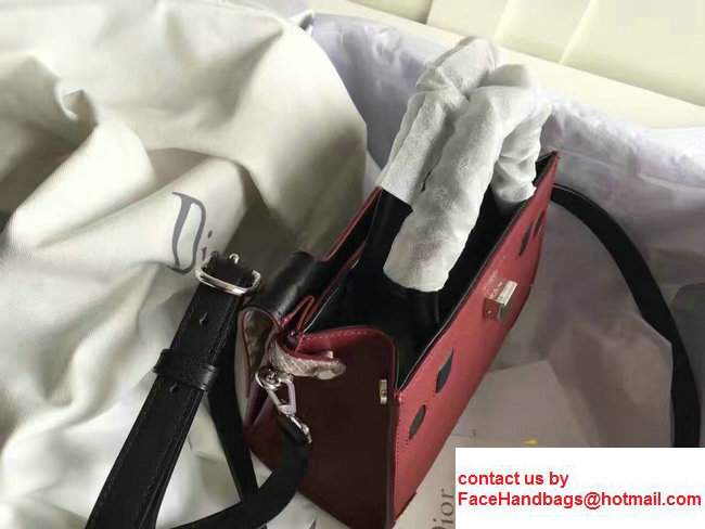 Dior Python Diorever Mini Flap Tote Bag Date Red 2017