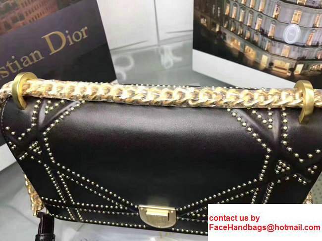 Dior Studded Diorama Flap Bag Black Summer 2017