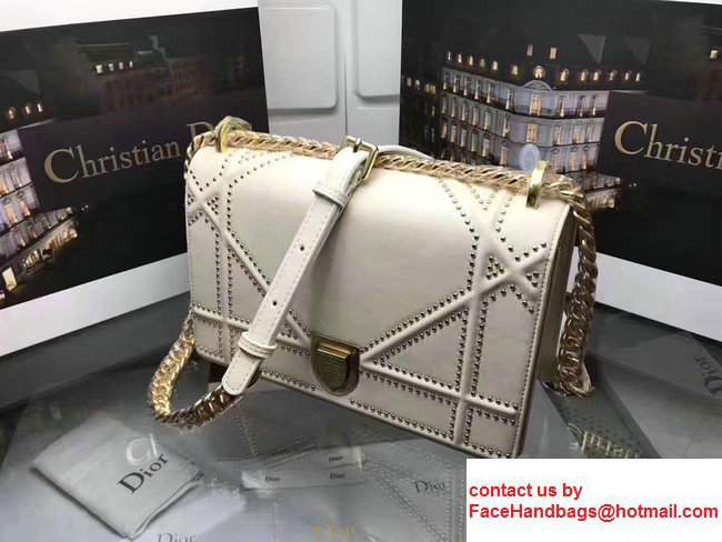 Dior Studded Diorama Flap Bag Off White Summer 2017