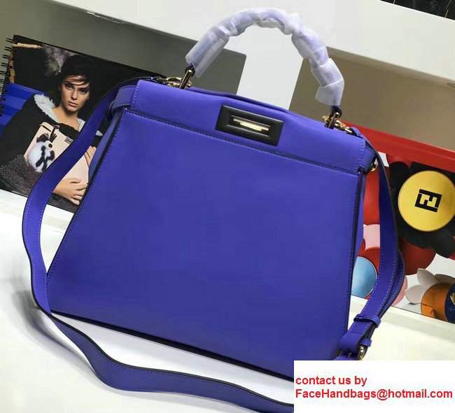 Fendi Calfskin Edge Detail Peekaboo Bag Sky Blue Fendi Calfskin Edge Detail Peekaboo Bag Sky Blue