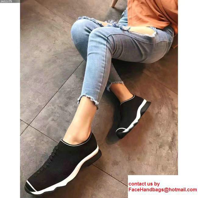 Fendi Fabric Sock Sneakers Black 2017