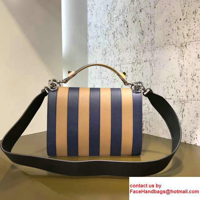 Fendi Kan I Multicolored Striped Metal Studs Embellished Leather Bag 2017