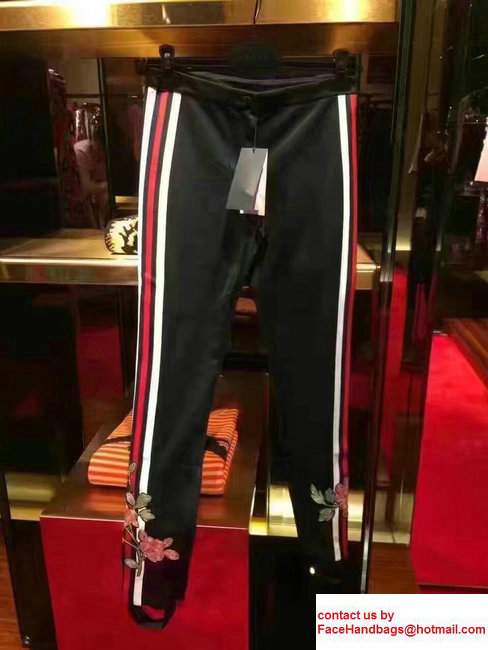 Gucci Embroidered Floral Jersey Stirrup Legging 471452 2017 - Click Image to Close