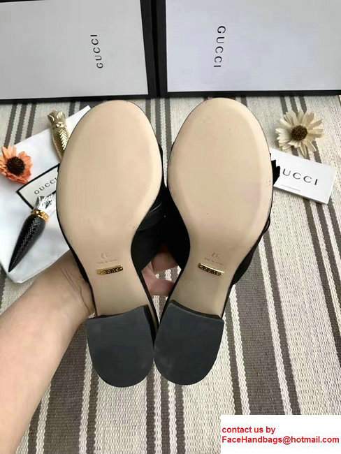 Gucci Fringe Double G 7.5cm Mid-Heel Slide Sandals 453495/458051 Suede Black 2017 - Click Image to Close