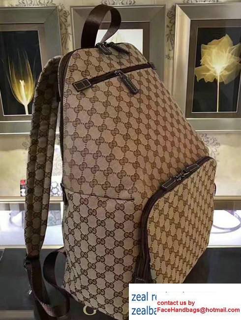 Gucci GG Supreme Canvas Backpack354667 Coffee - Click Image to Close