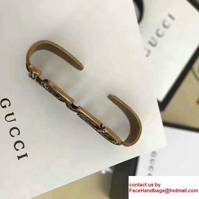 Gucci Loved Palm Cuff with Crystals 469606 2017