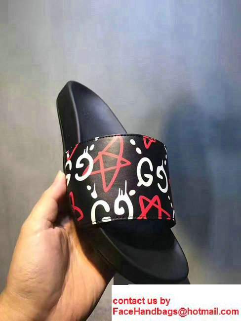 Gucci Slide Sandals 429360 Guccighost Red 2017