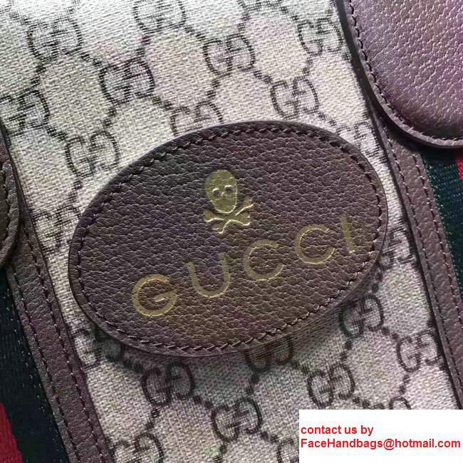 Gucci Soft GG Supreme Canvas duffle bag with Web 459311 Coffee - Click Image to Close