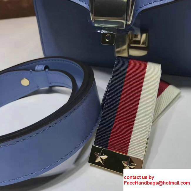 Gucci Sylvie Chain Leather Shoulder Bag 421882 Light Blue 2017