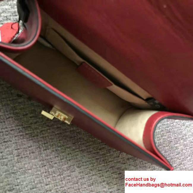 Gucci Sylvie Leather Top Handle Shoulder Mini Bag 470270 Red 2017