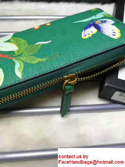 Gucci Zip Around Wallet 424893 Tian Green