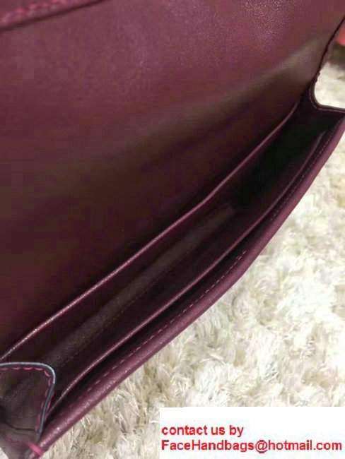 Hermes Box Suede Patchwork Long Wallet Clutch Bag Purple 2017 - Click Image to Close