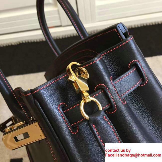 Hermes Lace Birkin 30cm Bag in Swift Leather Black/Red 2017