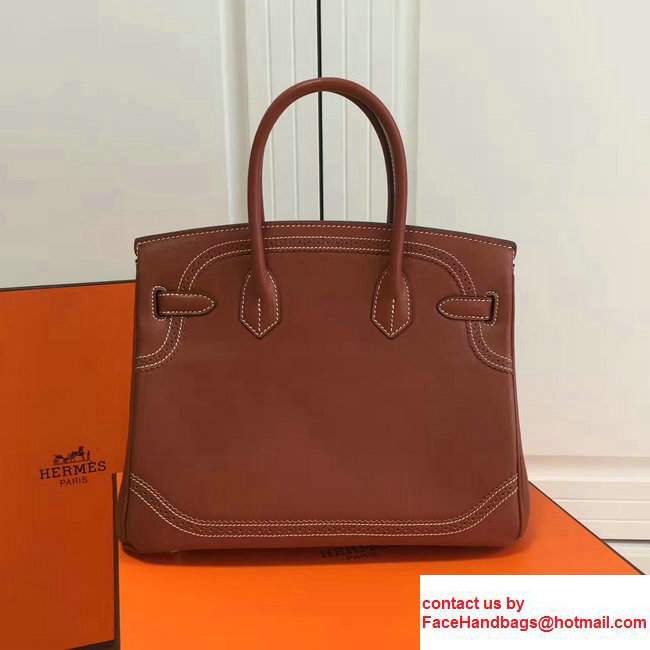 Hermes Lace Birkin 30cm Bag in Swift Leather Brown 2017