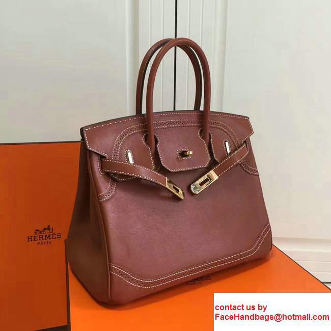 Hermes Lace Birkin 30cm Bag in Swift Leather Brown 2017 - Click Image to Close
