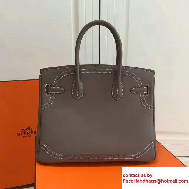 Hermes Lace Birkin 30cm Bag in Swift Leather Etoupe 2017 - Click Image to Close