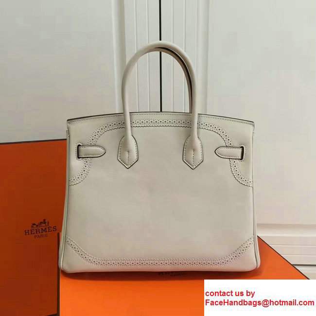 Hermes Lace Birkin 30cm Bag in Swift Leather Off White 2017