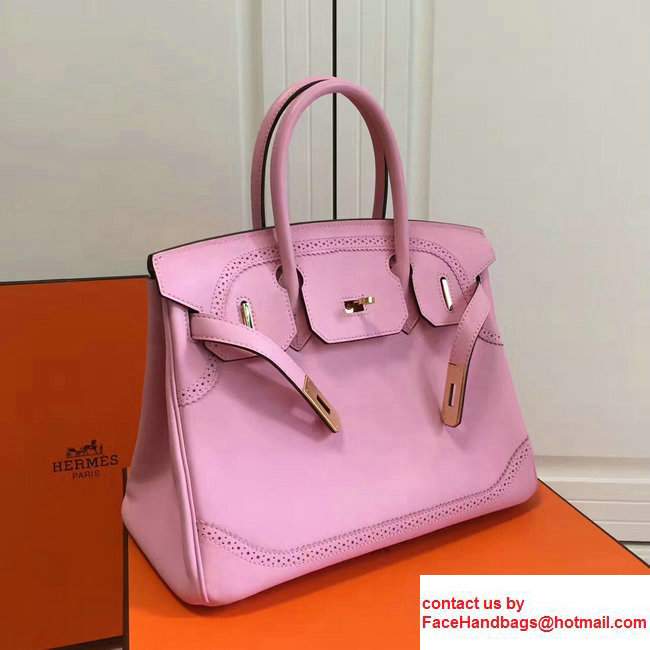 Hermes Lace Birkin 30cm Bag in Swift Leather Pink 2017