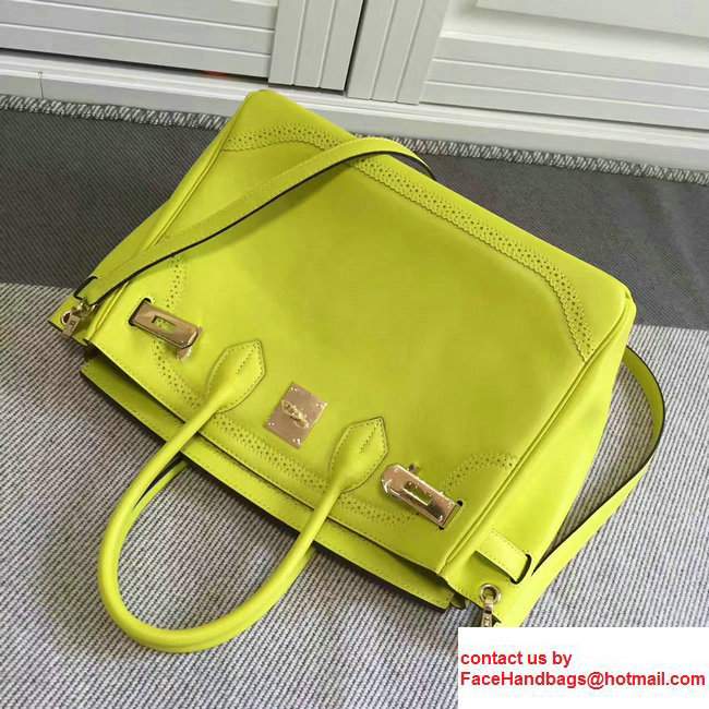 Hermes Lace Birkin 30cm Bag in Swift Leather Yellow 2017