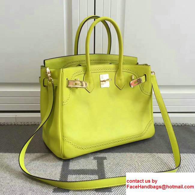 Hermes Lace Birkin 30cm Bag in Swift Leather Yellow 2017