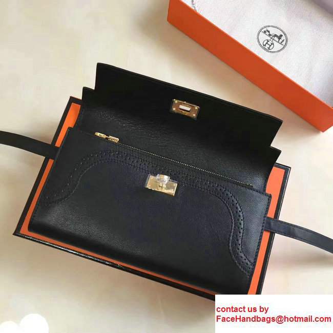 Hermes Lace Kelly Long Wallet in Swift Leather Black 2017