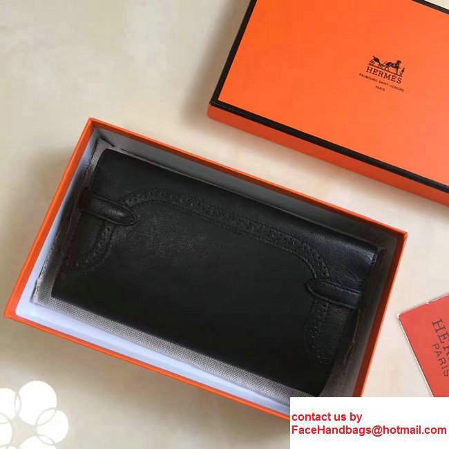 Hermes Lace Kelly Long Wallet in Swift Leather Black 2017 - Click Image to Close