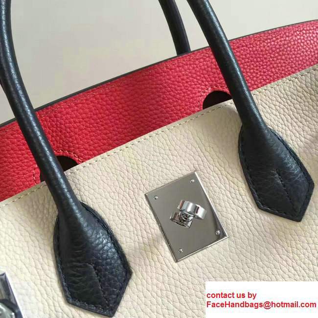Hermes Mini Birkin 25cm Bag in Original Togo Leather Bag Light Brown/Red