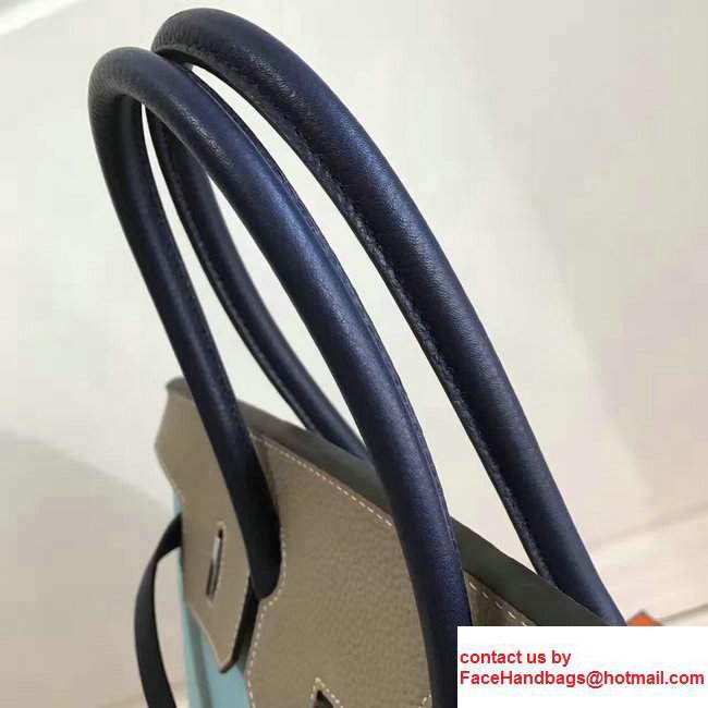 Hermes Birkin 35cm Bag in Original Togo Leather Bag Light Blue/Gray - Click Image to Close
