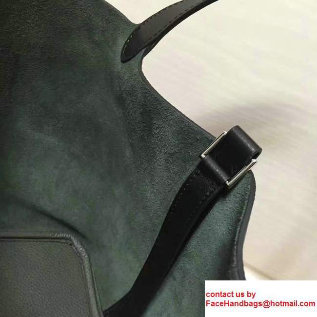 Hermes Original Togo Leather Picotin Lock PM/MM Bag Dark Green/Black