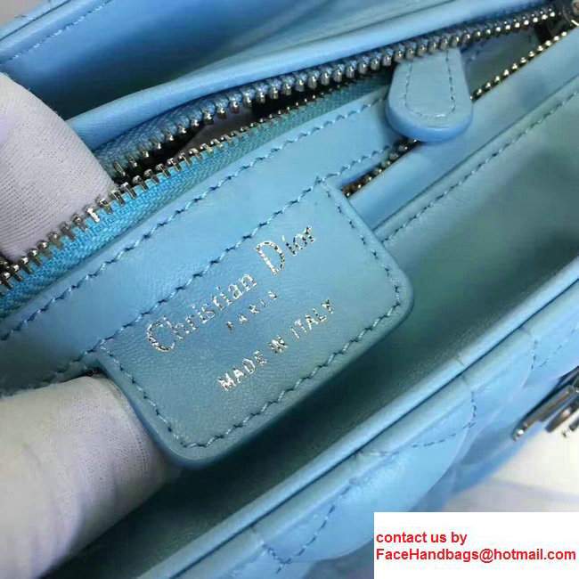 Lady DiorMedium Bag In Lambskin Azure2017 - Click Image to Close