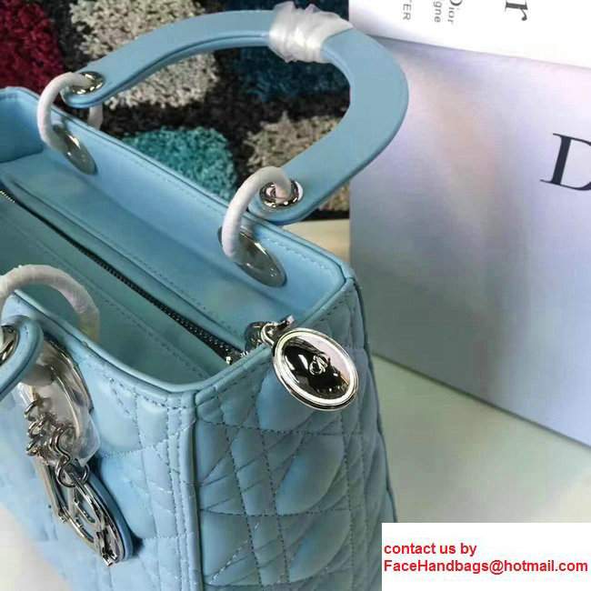 Lady DiorMedium Bag In Lambskin Azure2017 - Click Image to Close