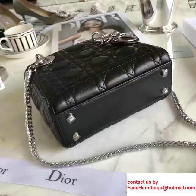 Lady DiorMini/Small Bag In Lambskin Black 2017