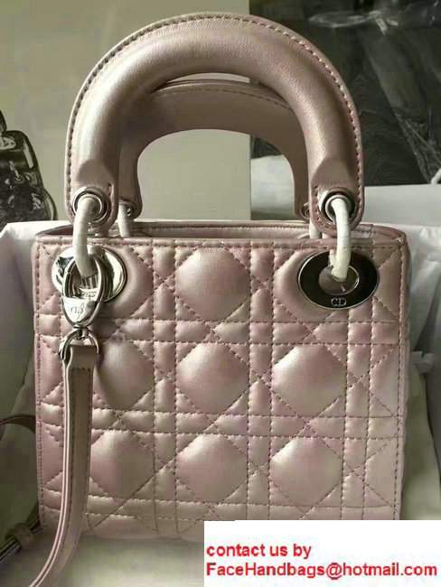 Lady DiorMini/Small Bag In Lambskin Pink 2017
