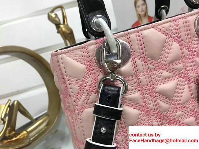 Lady Dior Art Medium Bag Pink/Black 2017