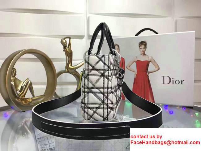 Lady Dior Art Medium Bag White/Black 2017 - Click Image to Close