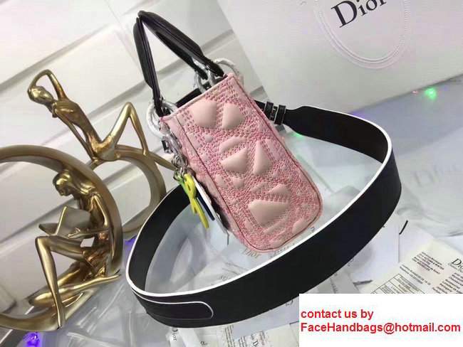 Lady Dior Art Mini/Small Bag Black/Pink 2017