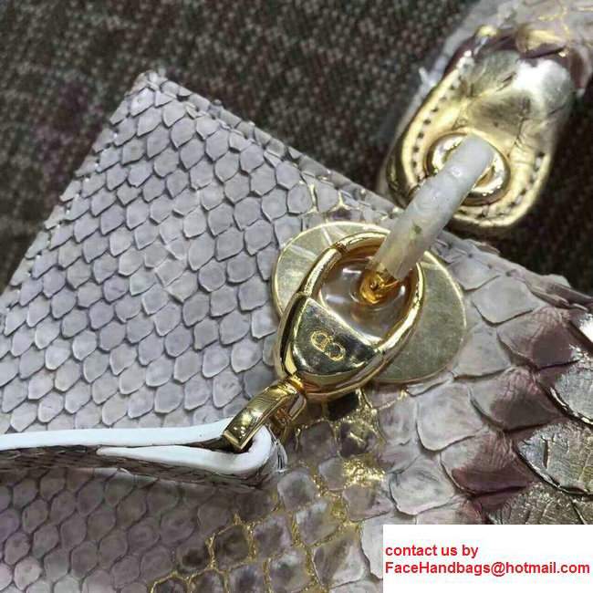 Lady Dior Medium Python Tote Bag