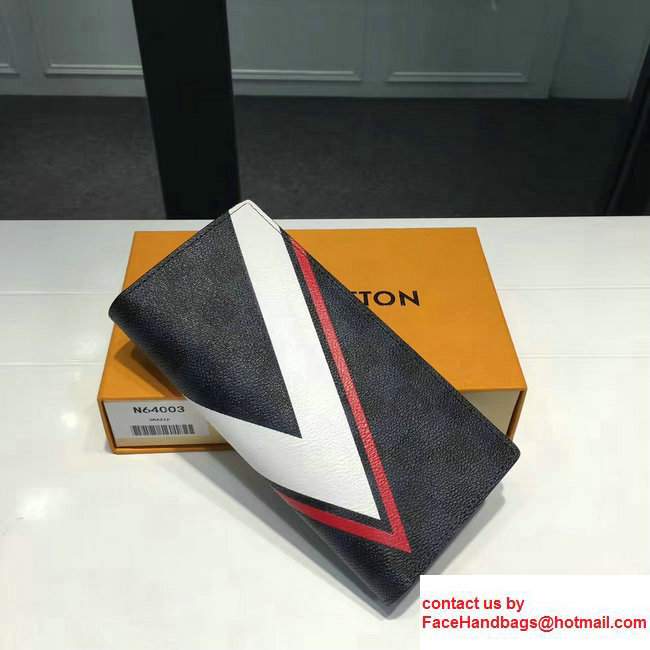 Louis Vuitton America's Cup Brazza Wallet Damier Cobalt Canvas Red N64003 2017 - Click Image to Close