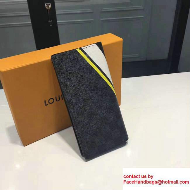 Louis Vuitton America's Cup Brazza Wallet Damier Cobalt Canvas Yellow N64004 2017 - Click Image to Close