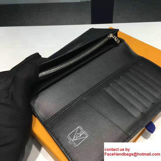 Louis Vuitton America's Cup Brazza Wallet Damier Cobalt Canvas Yellow N64004 2017