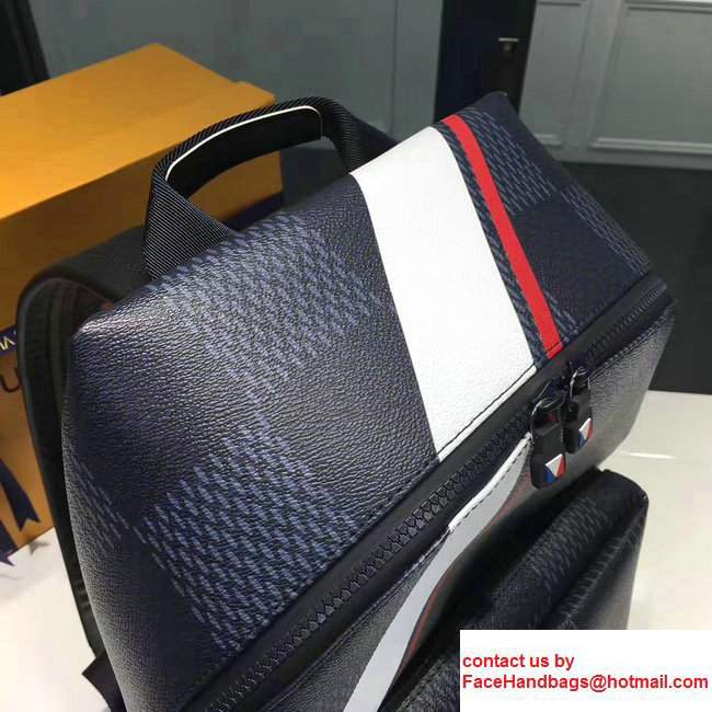 Louis Vuitton America's Cup Damier Cobalt Canvas Apollo Backpack Bag Red N44006 2017 - Click Image to Close