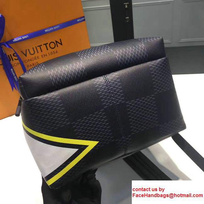 Louis Vuitton America's Cup Damier Cobalt Canvas Apollo Backpack Bag Yellow N44005 2017