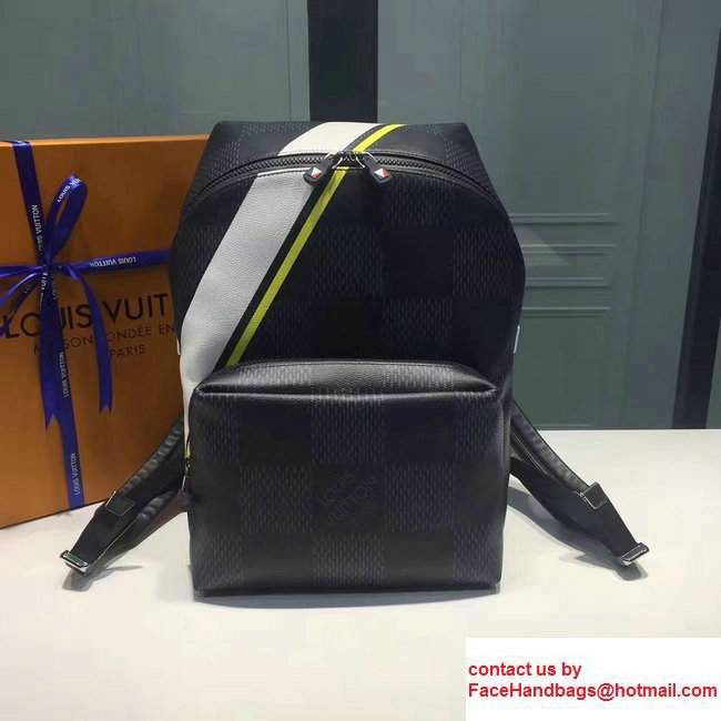 Louis Vuitton America's Cup Damier Cobalt Canvas Apollo Backpack Bag Yellow N44005 2017