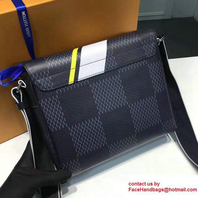 Louis Vuitton America's Cup Damier Cobalt Canvas District PM Bag Yellow N44002 2017