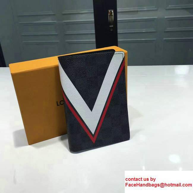 Louis Vuitton America's Cup Damier Cobalt Canvas Passport Cover N60101 Red 2017 - Click Image to Close
