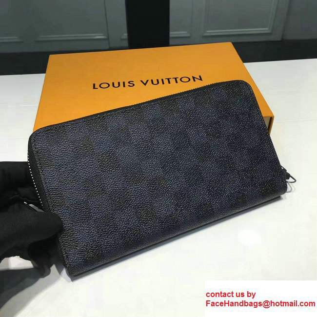 Louis Vuitton America's Cup Damier Cobalt Canvas Zippy Organizer Wallet Red N64013 2017