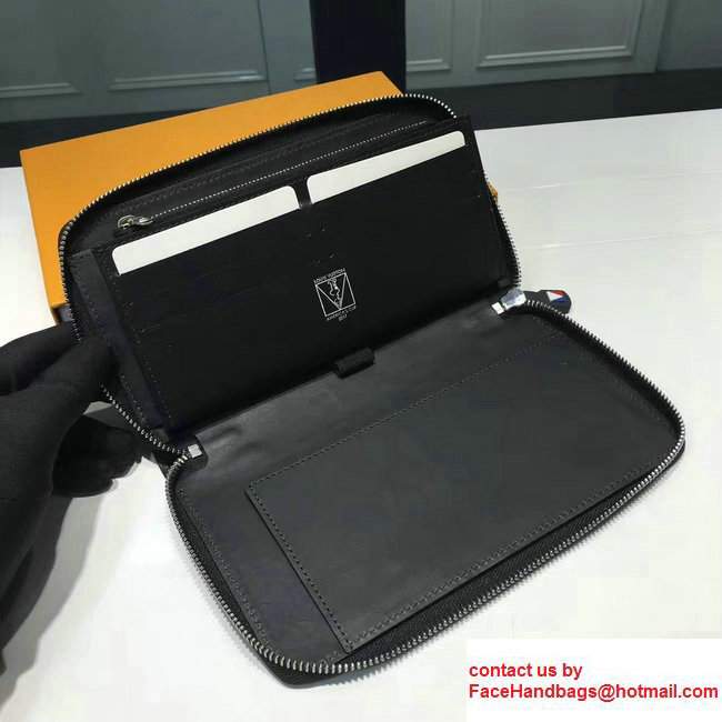 Louis Vuitton America's Cup Damier Cobalt Canvas Zippy Organizer Wallet Yellow N64014 2017